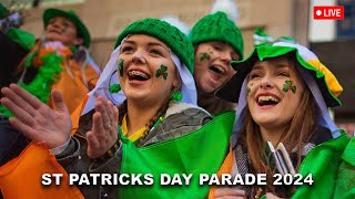 New York City LIVE St Patricks Day Parade 2024 ☘️ St Patrick’s Day Parade NYC [upl. by Florida]