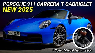 New 2025 Porsche 911 Carrera T Cabriolet in Gentian Blue  First Look [upl. by Haida54]