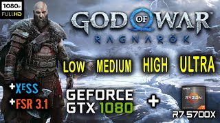 God of War Ragnarok  GTX 1080  All Settings  1080p Benchmark  XeSS amp FSR 31 Gameplay [upl. by Burget]