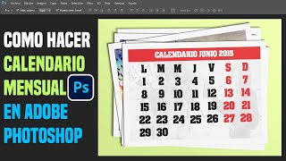 Como hacer Calendario Mensual en Photoshop [upl. by Nena]