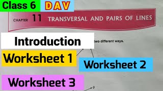 DAV Class 6 Maths chapter 11 Worksheet 1 2 amp 3 all Questions [upl. by Rammus364]