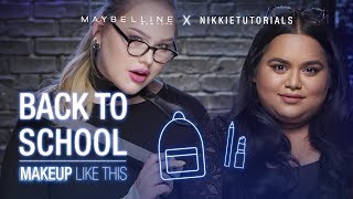 How To Slay Back To School Tutorial ft NikkieTutorials  Nabela Noor  Maybelline New York [upl. by Nairbal]