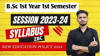 BSc 1st year syllabus 202324  bsc 1st year syllabus 2023  bsc biology syllabus 202324  bsc [upl. by Amehsat]