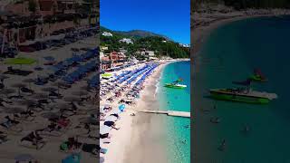 Amazing Parga Greece Valtos beach from drone 4k travel shorts greece djimini3 [upl. by Annairoc432]