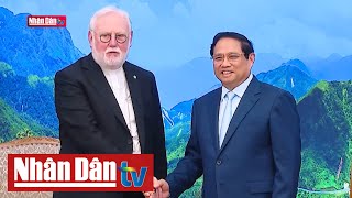 Thủ tướng Phạm Minh Chính tiếp Bộ trưởng Ngoại giao Tòa thánh Vatican Paul Richard Gallagher [upl. by Landbert]