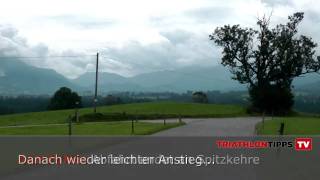 Radstrecke des Garmin Alpentriathlon vom Schliersee zum Spitzingsee [upl. by Nan499]