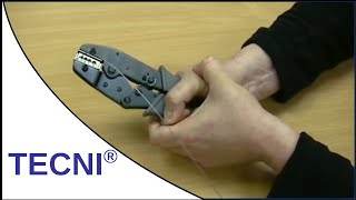 Cable Crimp Tool Demonstration by TECNI®Cable [upl. by Eedebez]