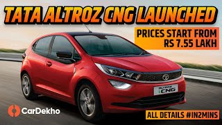 Tata Altroz CNG Launched  Price Specifications Boot Space And Features  All Details in2Mins [upl. by Leiru]