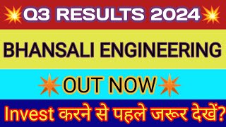 Bhansali Engineering Q3 Results 🔴 BEPL Results Today 🔴 Bhansali Engineering Share Latest News 🔴 BEPL [upl. by Nyrrat140]