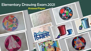 Elementary Drawing Exam Solved Question Paper 2021 short shorts ytshorts ytshortsindia [upl. by Selimah]