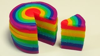 Make a Playdoh Rainbow Cake How to make a Playdoh Rainbow cake How to make a rainbow Playdoh cake [upl. by Caldera]