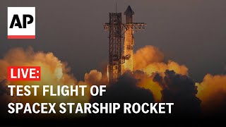 Starship launch LIVE SpaceX attempts sixth test flight of rocket [upl. by Leamsi439]