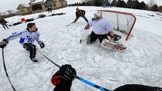 OUT ON THE POND GOPRO HOCKEY [upl. by Euqinim]