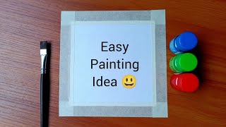 Very easy poster colouracrylic moonlight paintingposter colour painting ideas [upl. by Ylil]