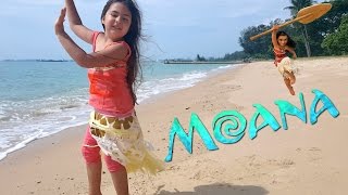 Disney Princess in Real life Moana meets Ariel and fights kakamora [upl. by Alracal]