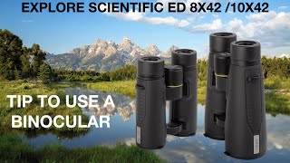 BUDGET EXPLORE SCIENTIFIC G600 ED 8X42 VS 10X42 BINOCULAR REVIEW TIPS TO USE A BINOCULAR9899212222 [upl. by Elleirua]