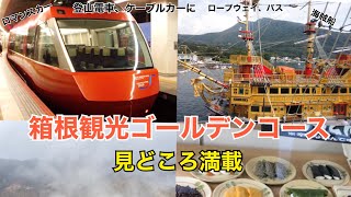 【箱根旅行】箱根1周ゴールデンコース日帰り観光【Hakone one day trip 】新宿〜箱根湯本〜強羅〜早雲山〜大涌谷〜桃源台〜元箱根港〜箱根湯本〜新宿 go toトラベル [upl. by Attenauqa]