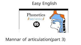 Manner of Articulationpart 3Affricates sounds [upl. by Netta]