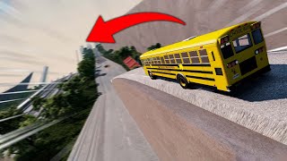 DRIVING A SCHOOL BUS ON THE THE STEEPEST ROAD BeamNG Drive [upl. by Reivad768]