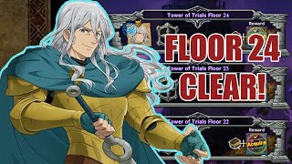 NEW TOWER OF TRIALS FLOOR 24 CLEAR GUIDE  The Seven Deadly Sins Grand Cross [upl. by Isacco708]