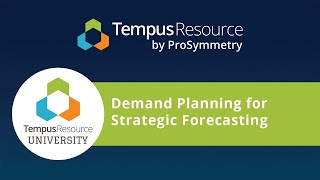 Demand Planning for Strategic Forecasting with Tempus Resource Cross Project Allocation [upl. by Pappano172]