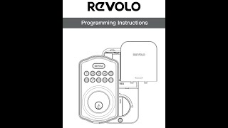 Revolo Smart Lock Manual Programming Instructions [upl. by Goldstein]