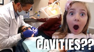 CAVITIES OR NO CAVITIES  KIDS GET OUT OF SCHOOL EARLY FOR DENTIST VISIT  REAL LIFE WITH KIDS [upl. by Johann83]