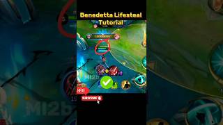 Benedetta Lifesteal Tutorial mobile legends ml2b tutorial mlbb benedetta [upl. by Janeva]