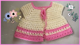 How to crochet Baby Cardigan Premie to 3 mos [upl. by Lucie]