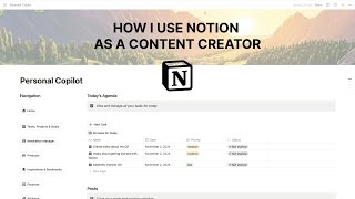 How I Use Notion as a Content Creator [upl. by Aillicsirp]