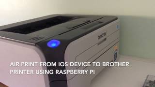 Air Print from iOS to Brother HL2170W printer using Raspberry Pi [upl. by Suirada]