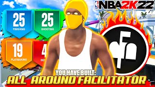 TOXIC NEW BEST FACILITATING FINISHER BUILD in NBA 2K22 😱 [upl. by Harwin3]