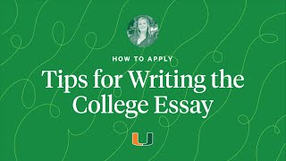 How to Apply Tips on Writing a College Essay [upl. by Roht]