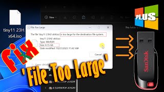Resolving the File too large for destination file system Error when Copy file to USB Drive [upl. by Favrot]