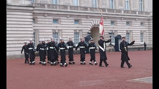 Buckingham Palace Changing of the Guard  the Royal Navy and 1st Battalion Grenadier Guards [upl. by Hewes221]