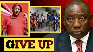 THE END of Ramaphosas GNU with DA Merge Malema organizes Protest to Burn this Socalled Coalition [upl. by Kipper]