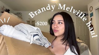 Big Brandy Melville haul  topssweats etc [upl. by Eycal35]