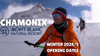 CHAMONIX Autumn Conditions and WINTER OPENING Schedule [upl. by Ahsinauq]