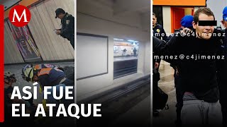 Apuñalamiento múltiple en el metro Tacubaya deja una víctima grave [upl. by Yma805]