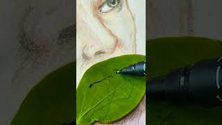 one line drawing of lips on a leaf viral aramnabeel fypシ [upl. by Ah597]