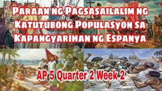 AP 5 Quarter 2 Week 2 Paraan ng Pagsasailalim ng Katutubong Populasyon sa Kapangyarihan ng Espanya [upl. by Notnelc796]