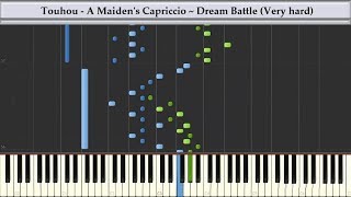 Synthesia Touhou 8  A Maidens Capriccio  Dream Battle  Reconstructed  Piano Tutorial [upl. by Lamar945]