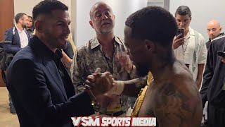 Jorge Linares Congratulates Lamont Roach Jr after his 8th RD Devastating Knockout win [upl. by Yelnats]