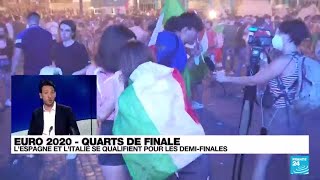 Euro 2021  l’Italie bat la Belgique et défiera l’Espagne en demifinale • FRANCE 24 [upl. by Lyrem859]