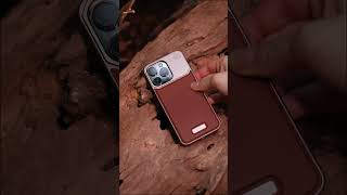 A warmcolored niche custom leather phone case for winter metal phone case niche design winter [upl. by Slavic]