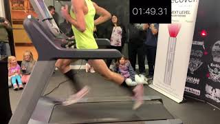 Sub 4 Minute Mile on a Treadmill by Olympian  World Record Treadmill Mile [upl. by Haneen313]