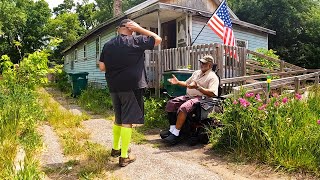 NOBODY would mow this TERRIFYING Yard for this Disabled Man SO I DID FOR FREE and then… [upl. by Kobe776]