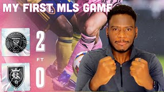 Inter Miami vs Real Salt Lake MLS reaction  My first Game mls soccer football [upl. by Lleinnad83]