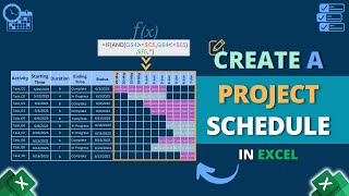 How to Create a Project Schedule in Excel [upl. by Nikolaos]