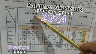 Kalender Akademik semester genap 2024 jenjang SD  SMA [upl. by Hassin149]